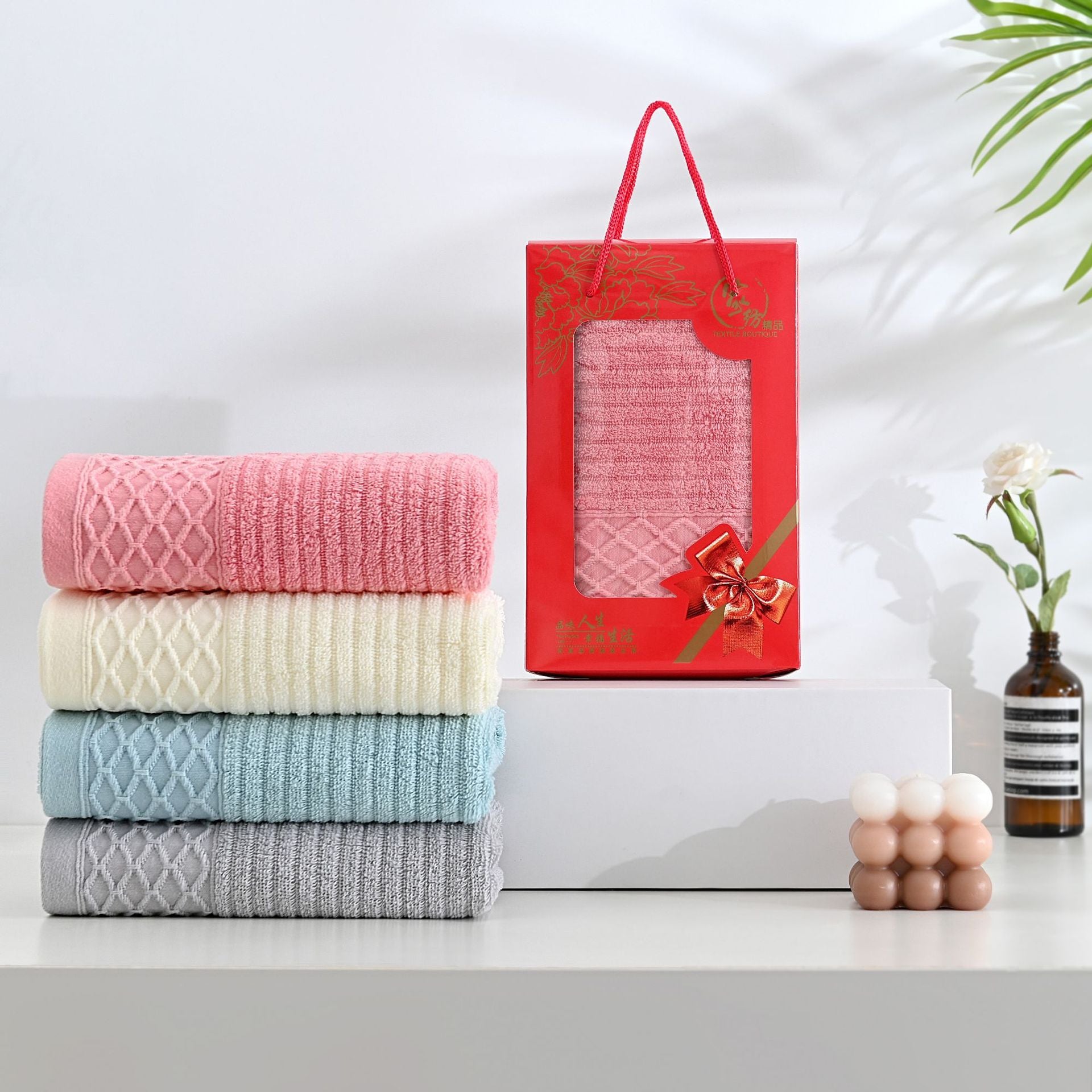 Cotton Bath Towel Wedding Favor Set - view 7