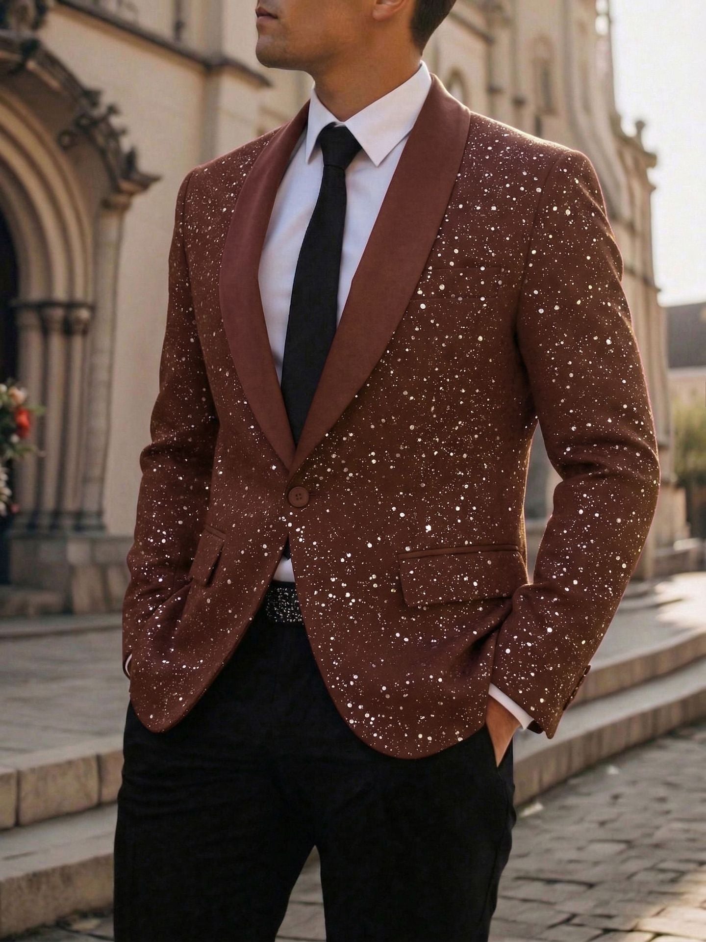 Men's Shiny Party Suit Jacket - view 7