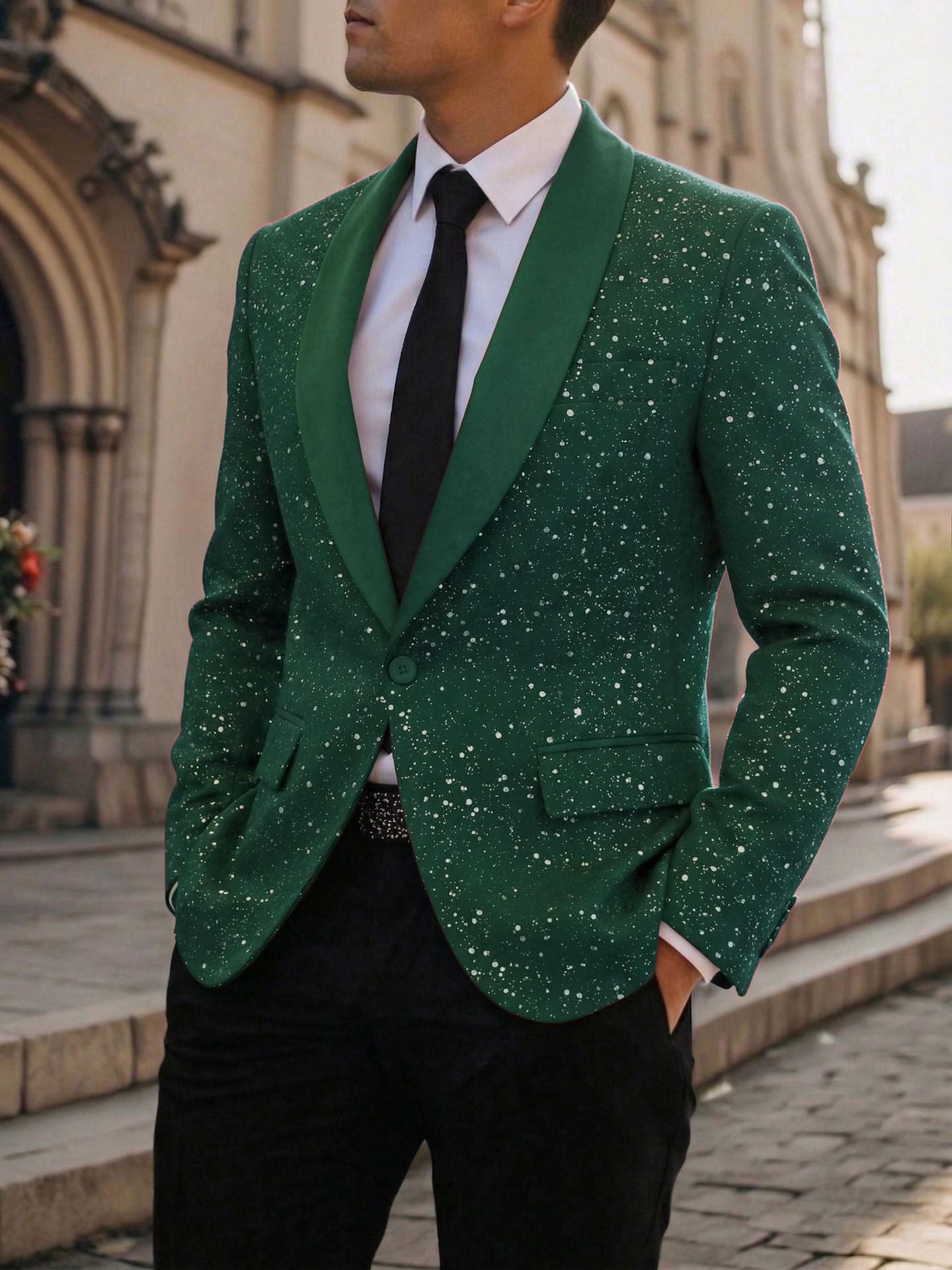 Men's Shiny Party Suit Jacket - view 5