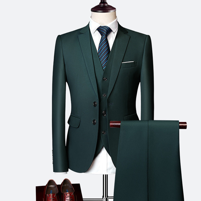 Men's Three-Piece British Slim-Fit Suit - view 8