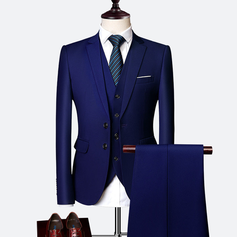 Men's Three-Piece British Slim-Fit Suit - view 10