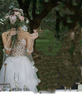 Lace V-Neck Wedding Dress