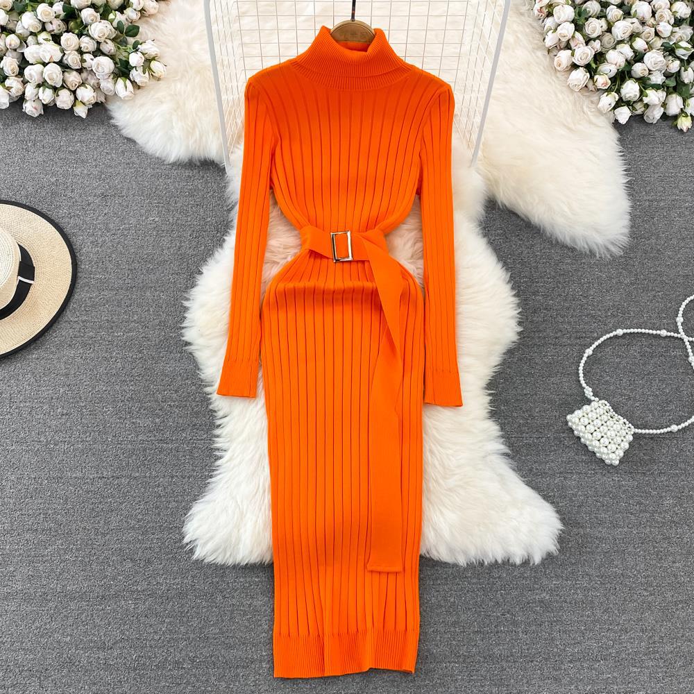Knit Belted Sweater Dress - view 4