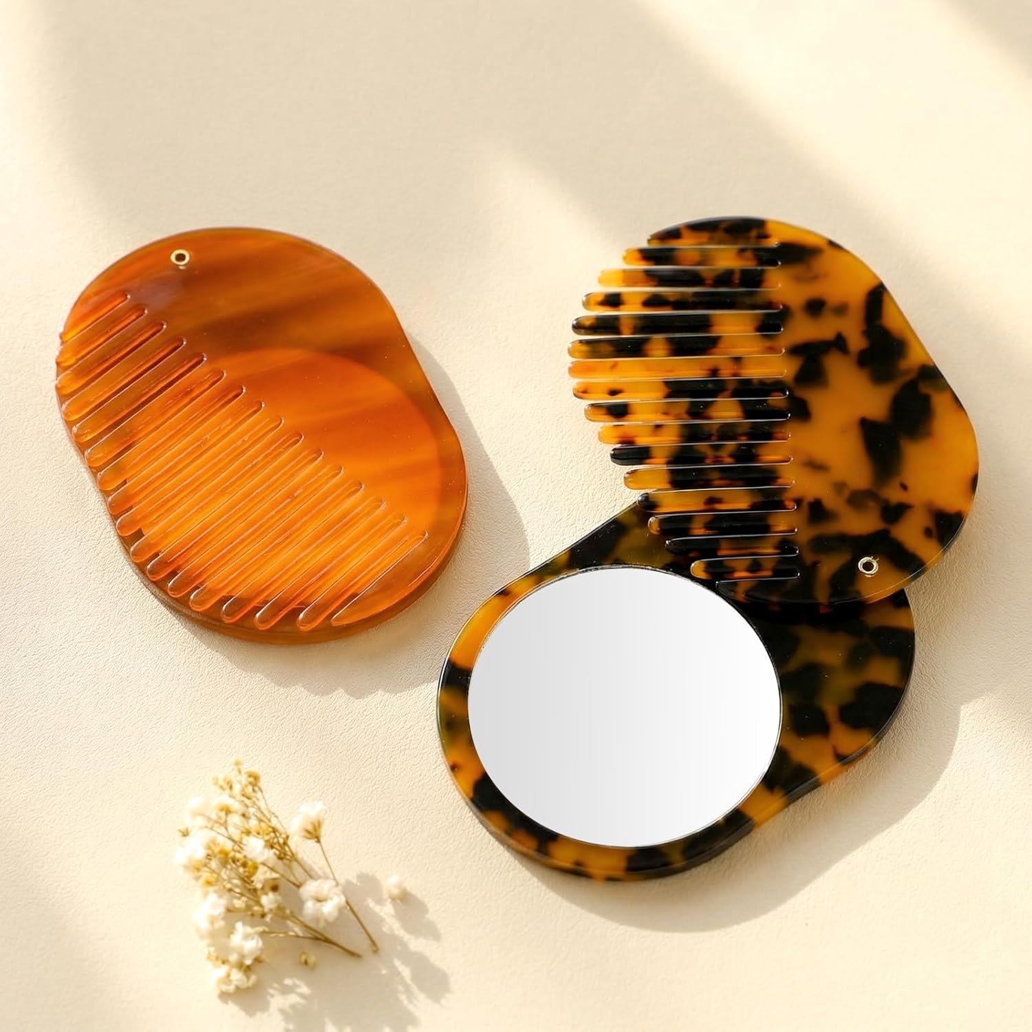 Tortoiseshell Comb & Mirror Set - view 1