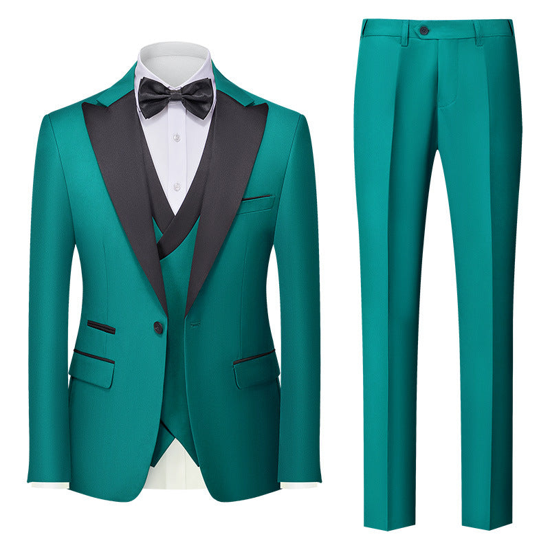 Korean Slim-Fit Three-Piece Suit - view 7