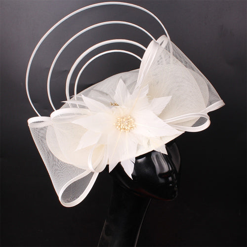 Bridal Hair Accessory Feathered Fascinator For Wedding Banquets Parties - view 2
