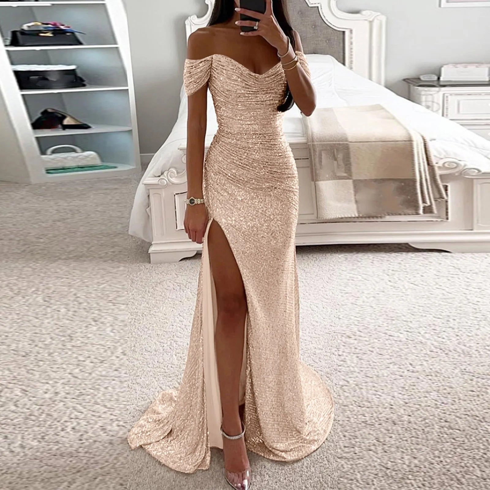 Off-Shoulder Gown - view 4