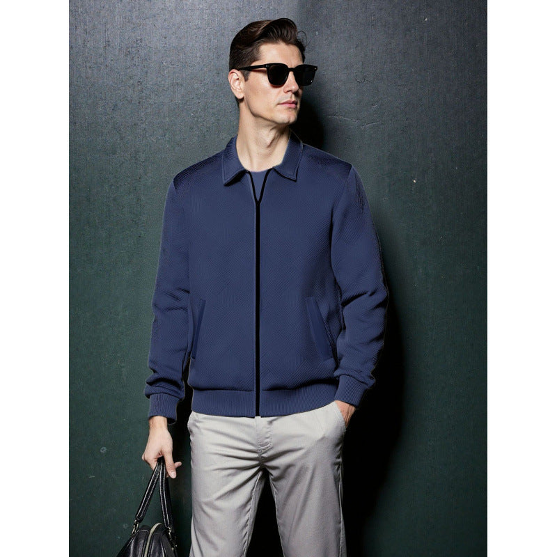 Men's Knitted Zip-up Jacket - view 4