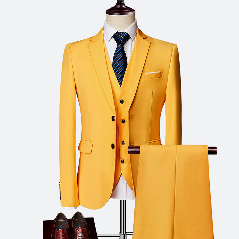 Men's Three-Piece British Slim-Fit Suit - view 2