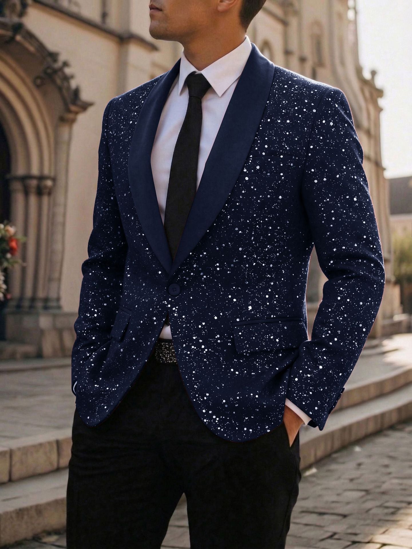 Men's Shiny Party Suit Jacket - view 2
