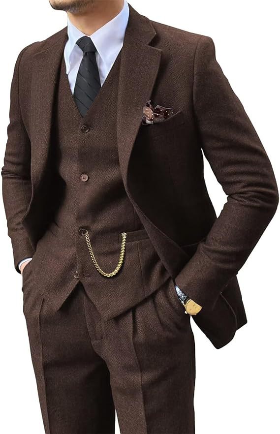 Men's Herringbone Suit - view 2