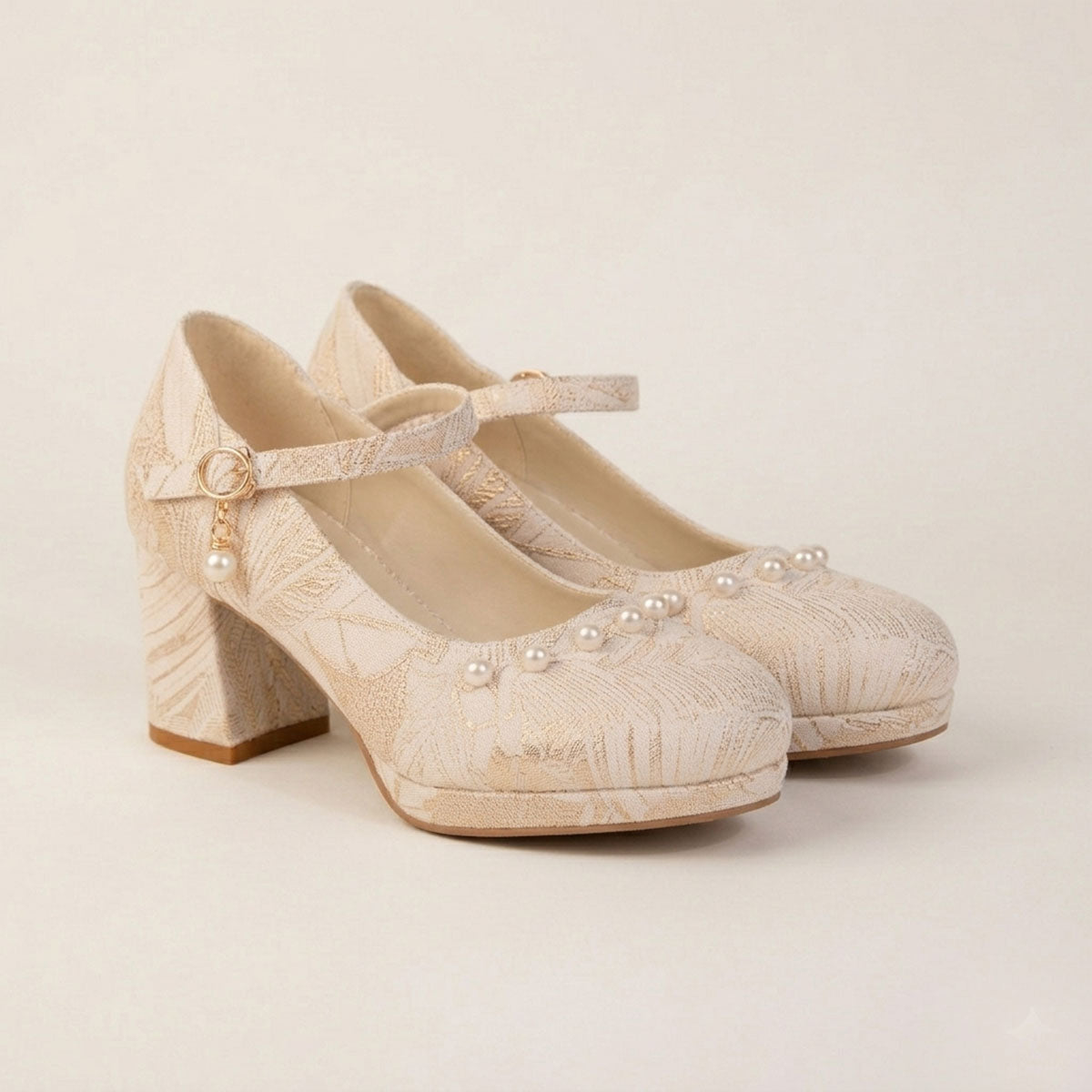 Jacquard Mary Jane Shoes - view 2
