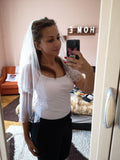 Beaded Wedding Veil - view 1