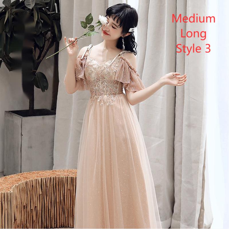 Champagne Bridesmaid Dress - view 3