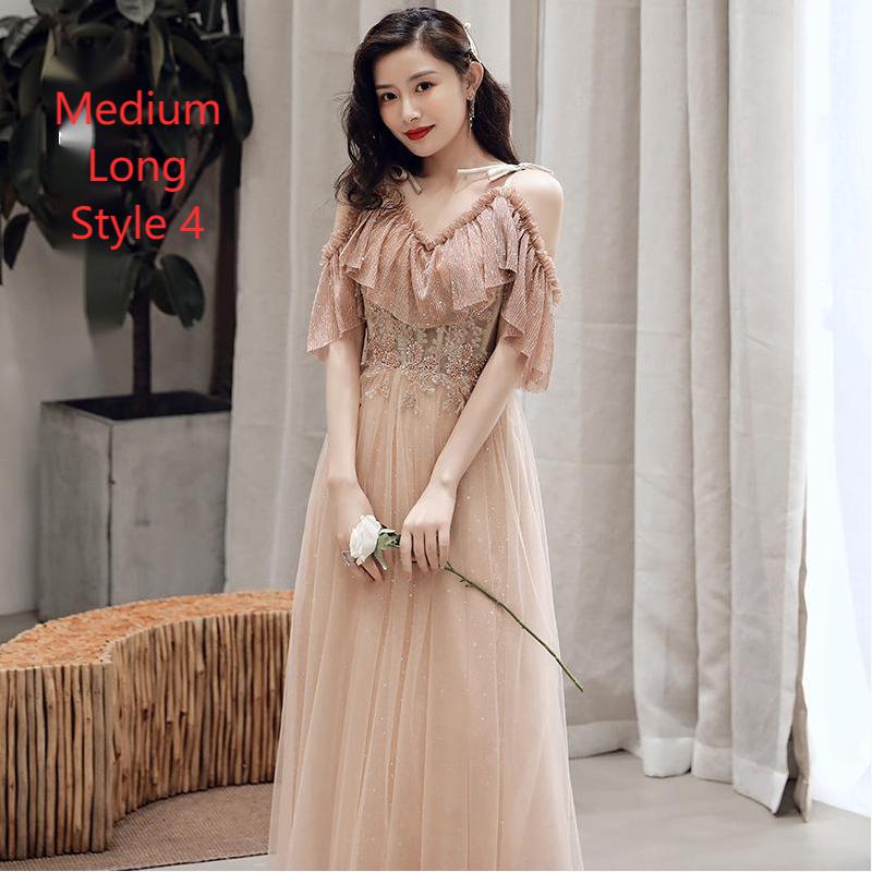 Champagne Bridesmaid Dress - view 4