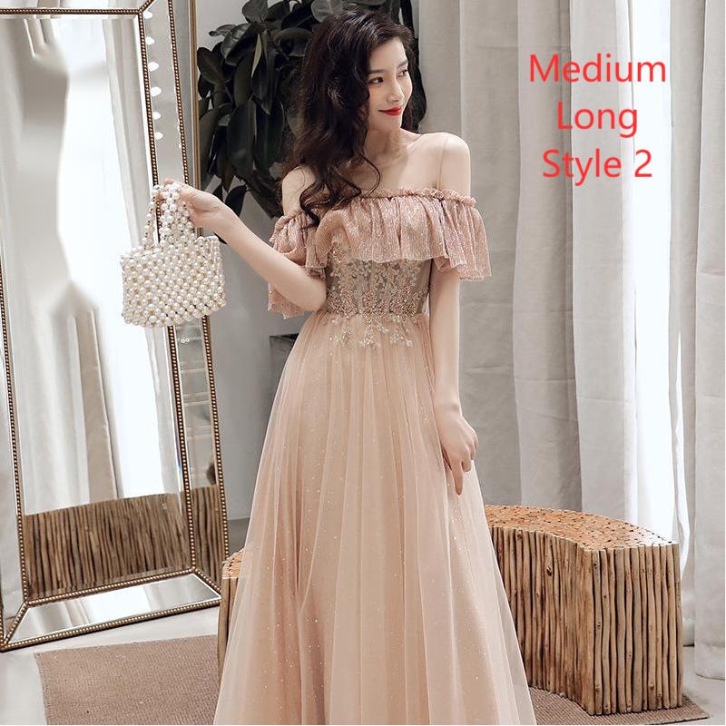 Champagne Bridesmaid Dress - view 2