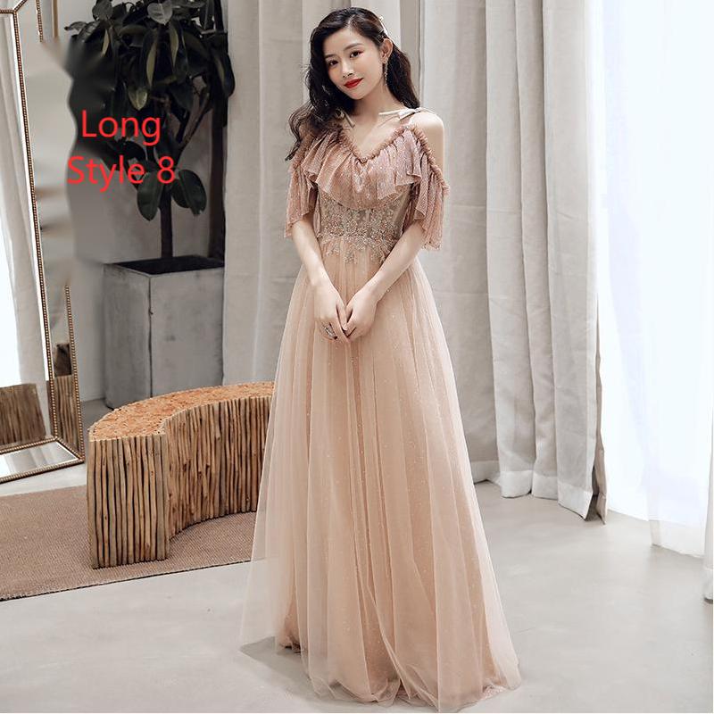 Champagne Bridesmaid Dress - view 8