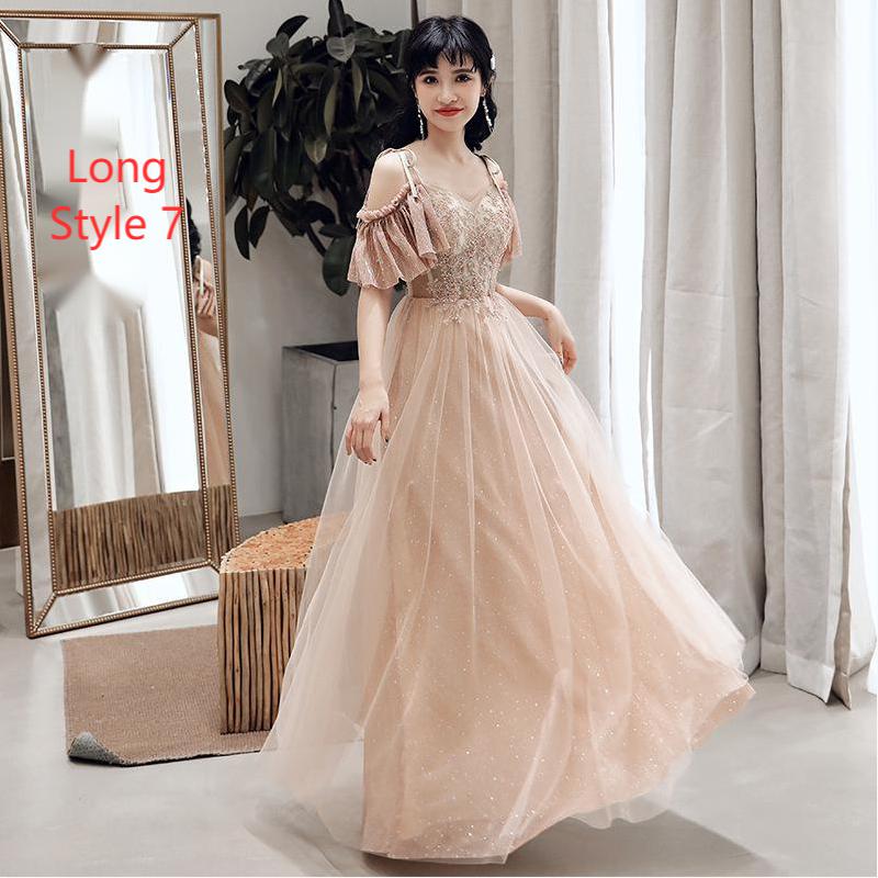 Champagne Bridesmaid Dress - view 7