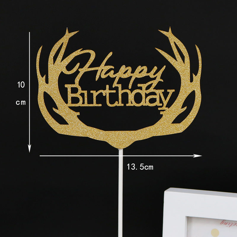 Antler Cake Topper - view 1