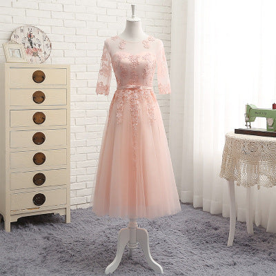 Blush Mid-Length Bridesmaid Dress - view 2