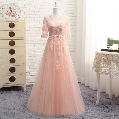Blush Mid-Length Bridesmaid Dress - view 3