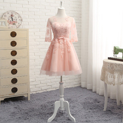 Blush Mid-Length Bridesmaid Dress - view 1