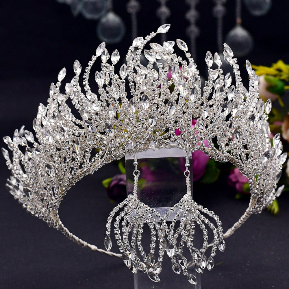 Rhinestone Silver Bridal Crown - view 2