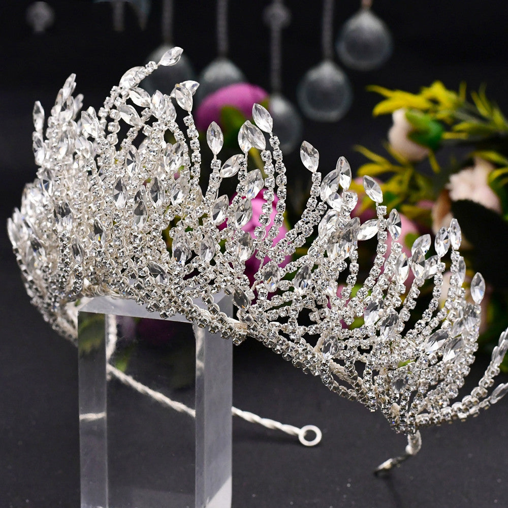Rhinestone Silver Bridal Crown - view 1