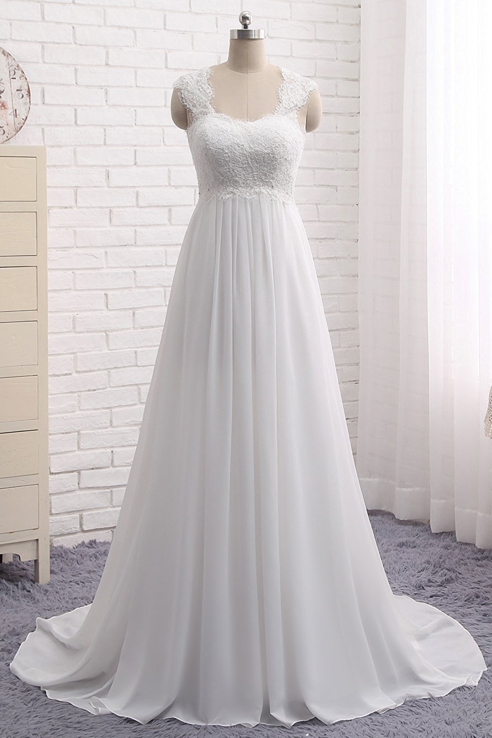 Satin Ball Gown Wedding Dress - view 3