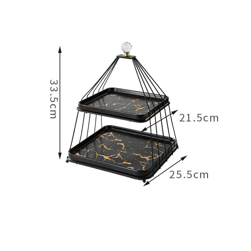Two-Tier Metal Wedding Dessert Stand - view 1