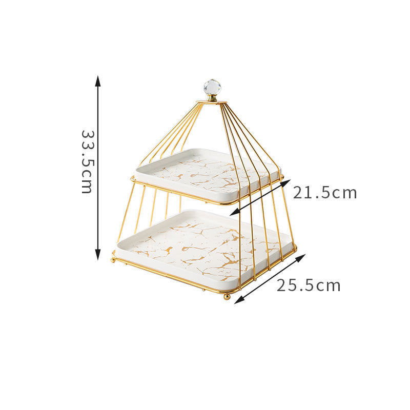 Two-Tier Metal Wedding Dessert Stand - view 2