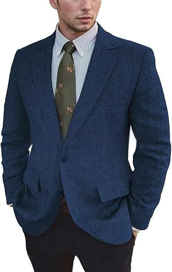 Men's Herringbone Suit Jacket - view 5