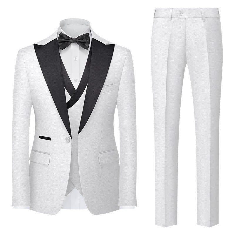 Korean Slim-Fit Three-Piece Suit - view 10