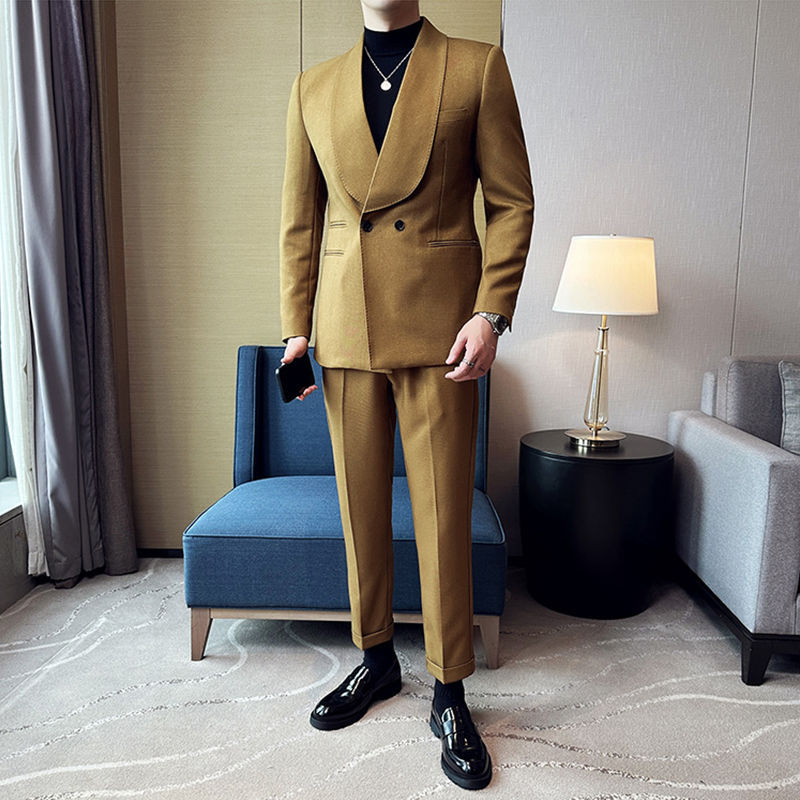 Men's Double-breasted Casual Suit - view 4