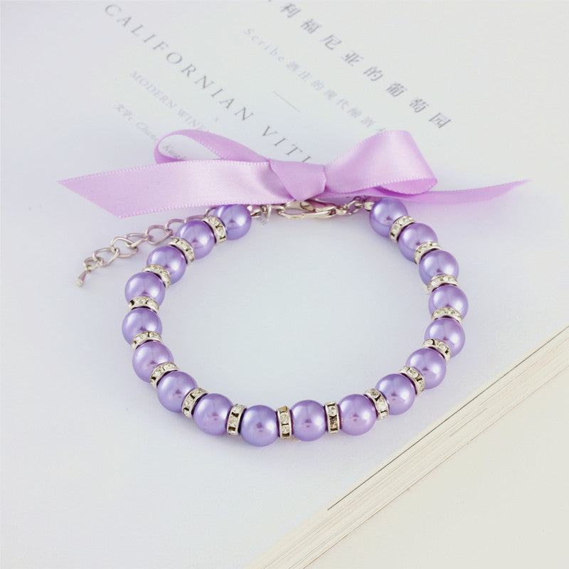 Pet Wedding Pearl Collar - view 3