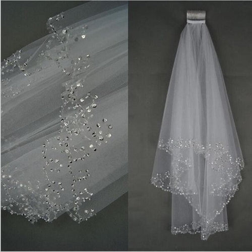 Beaded Wedding Veil - view 2