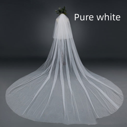 Bridal Wedding Veil Widened Tail - view 1