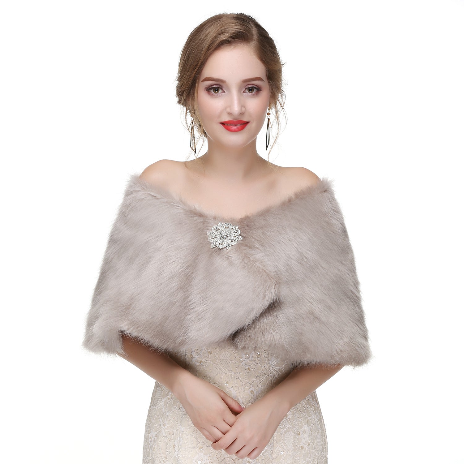 Wedding Fur Shawl Wrap - view 3