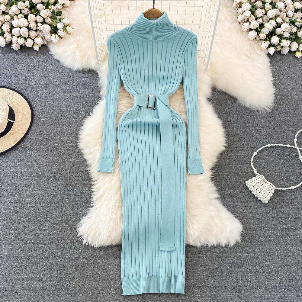 Knit Belted Sweater Dress - view 5