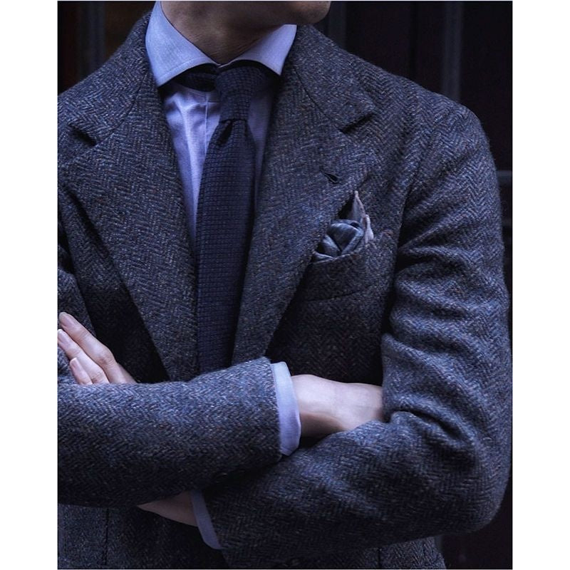 Men's British Tweed Wool Blazer - view 2
