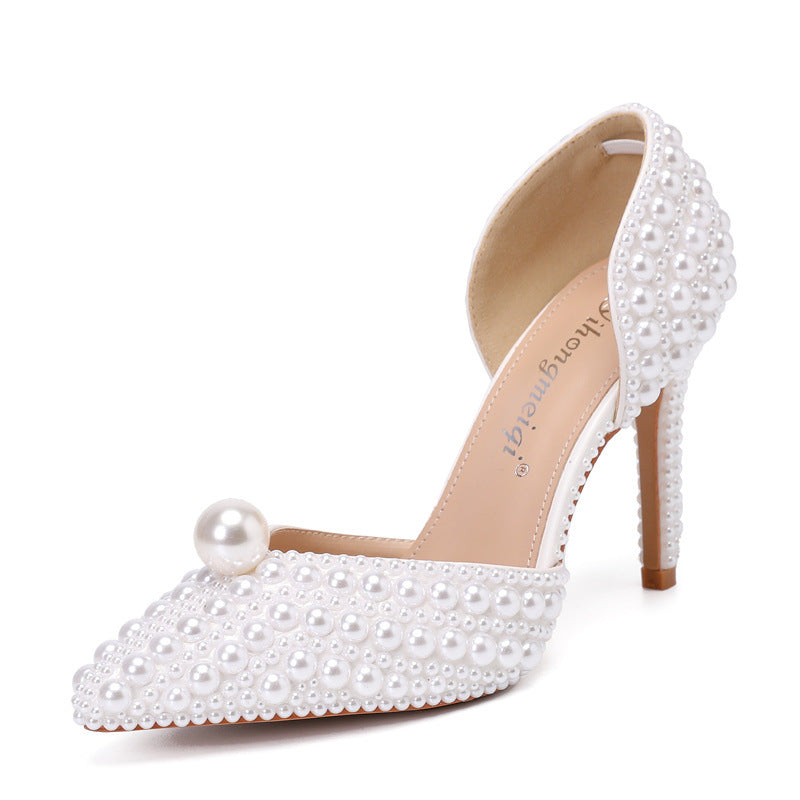 Pearl Stiletto Wedding Heels - view 1