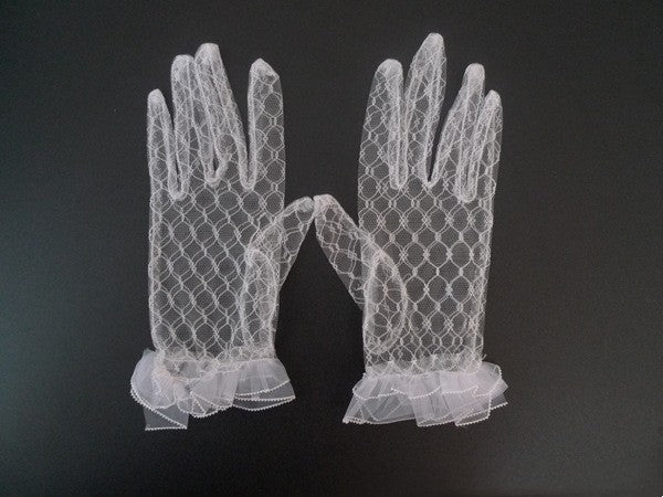 Lace Mesh Bridal Gloves - view 2