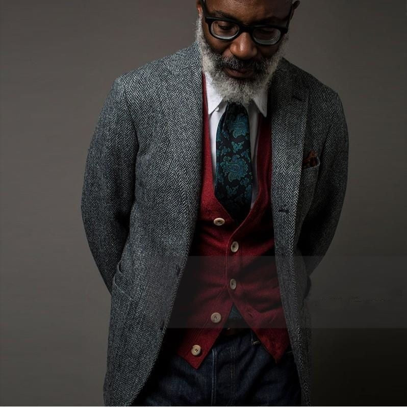 Men's British Tweed Wool Blazer - view 3