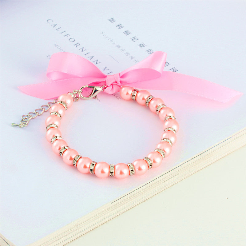 Pet Wedding Pearl Collar - view 4