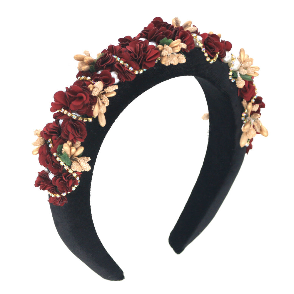 Pearl Floral Bridal Headband - view 2