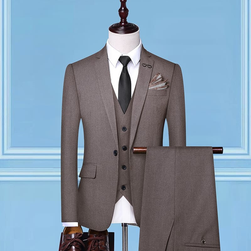 Mens Groom Three-Piece Wedding Suit - view 3