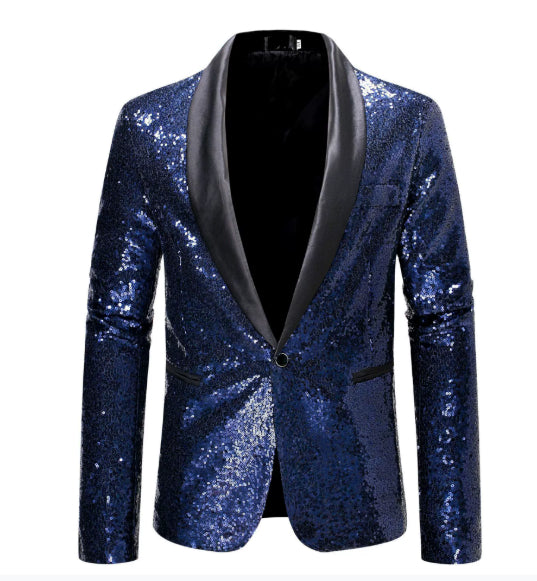 Men's Shiny Wedding Party Blazer - view 2