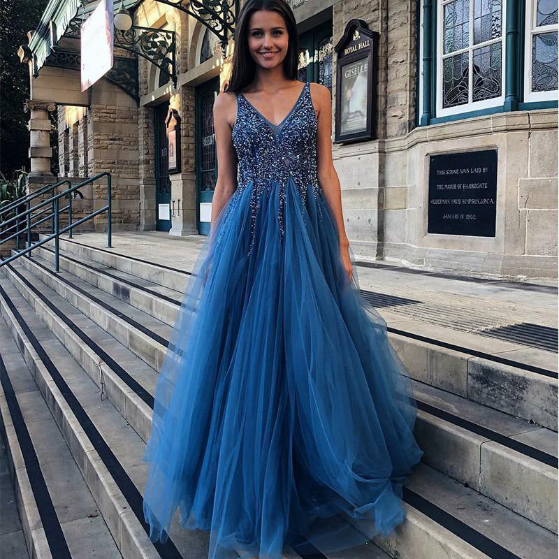 V-Neck Evening Dress - view 2