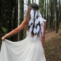 Feather White Bridal Hair Band