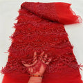Beaded Tassel Bridal Lace Fabric - view 1